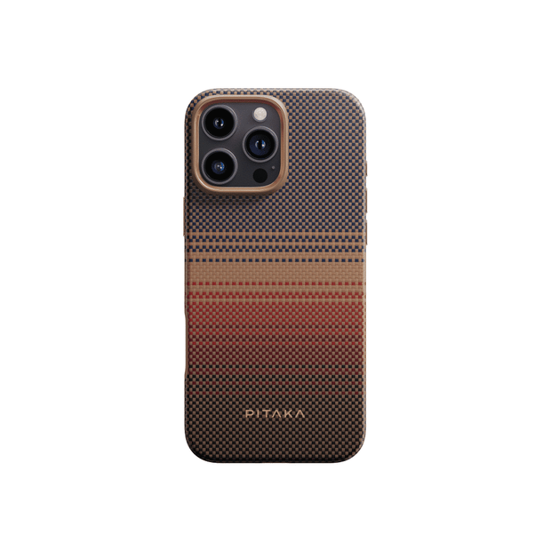 PITAKA Sunset・Moonrise Military-Grade Protective Case for iPhone 16 Pro Max – Sunset Design