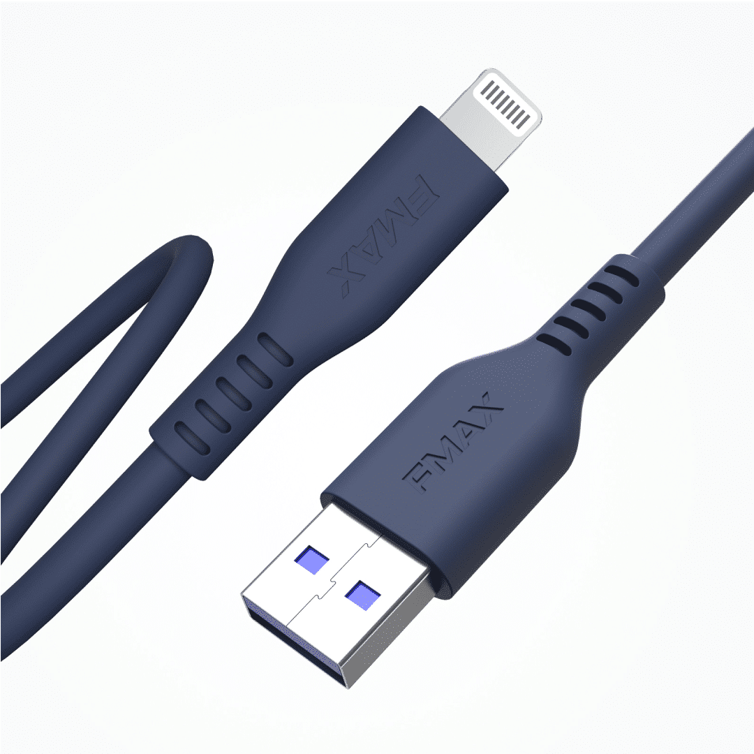 FMAX Acme Cable USB to Lightning 1.2M – Black, Fast Charging & Durable Design