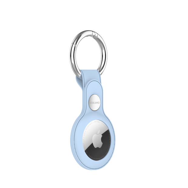 VOKAMO Leather Anti-lost Protector for AirTag-Blue