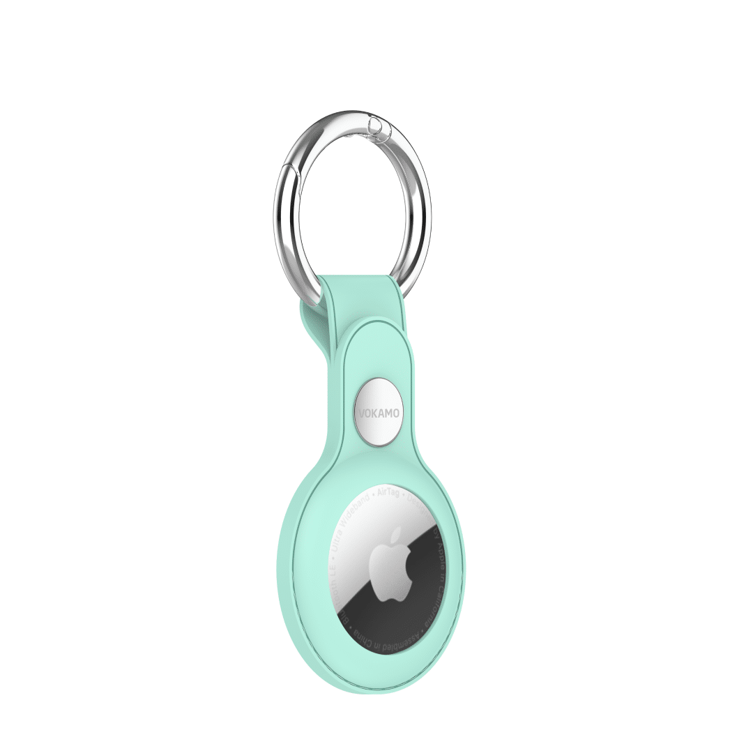 VOKAMO Leather Anti-lost Protector for AirTag-Green
