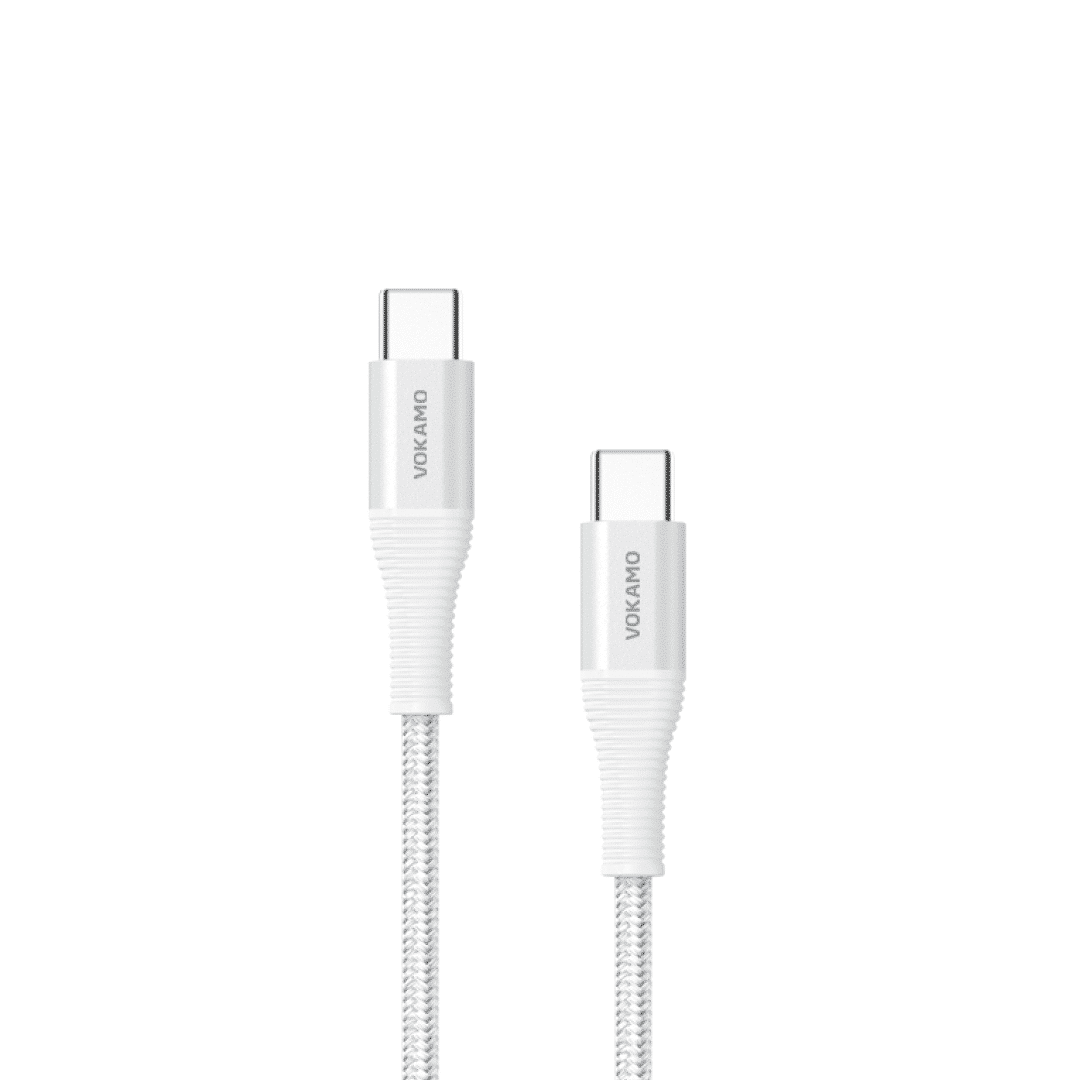 VOKAMO Luxlink Series Type C to Type C Cable 100W (1.2m)-silver -
