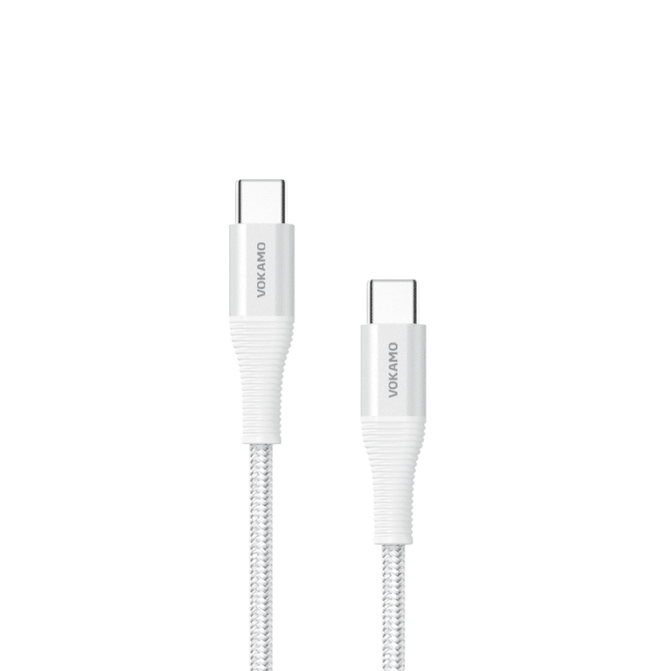 VOKAMO Luxlink Series Type C to Type C Cable 100W (1.2m)-silver -