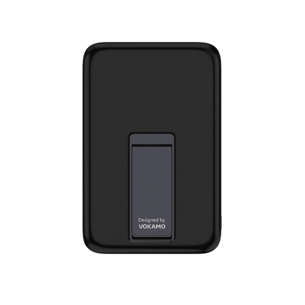 VOKAMO Magstand Mobank Power Bank With Magnetic Holder - Black -