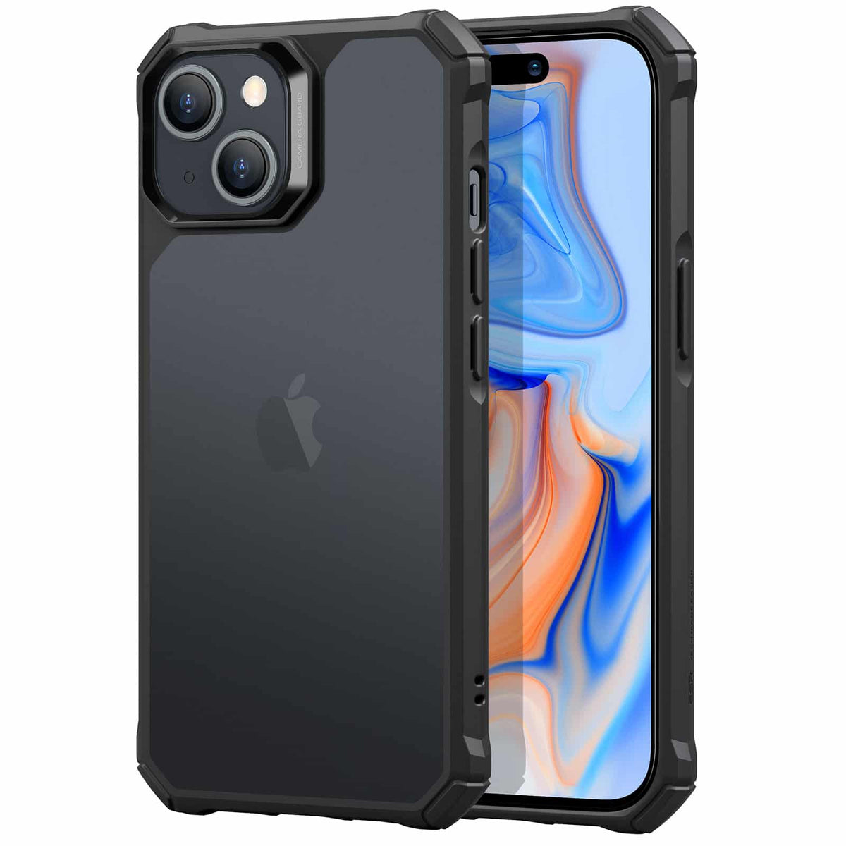 جراب ESR Air Armor غير اللامع باللون الأسود لهاتف iPhone 15/Plus