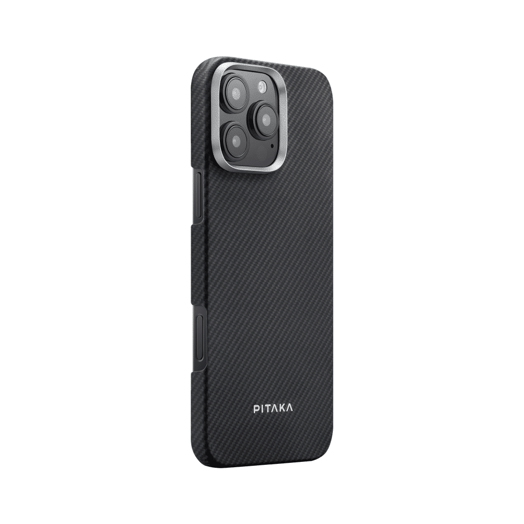 غطاء PITAKA فائق النحافة باللون الأسود/الرمادي لهاتف iPhone 16 Pro / Pro Max