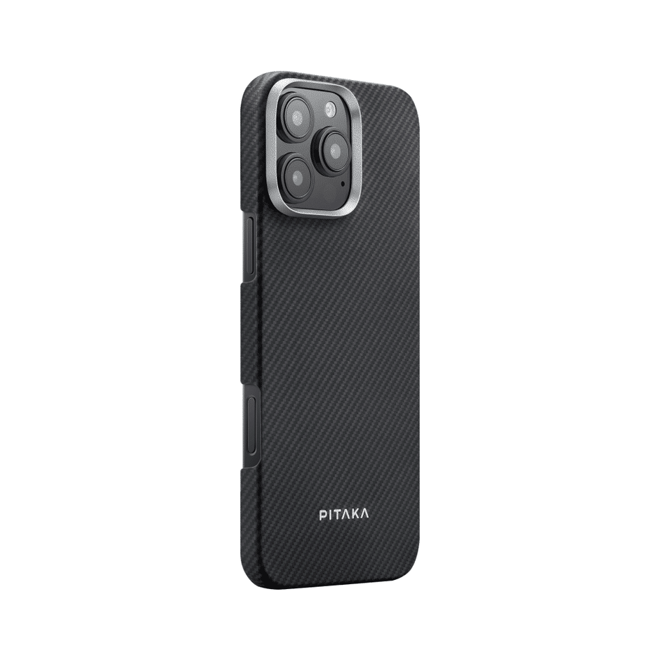غطاء PITAKA فائق النحافة باللون الأسود/الرمادي لهاتف iPhone 16 Pro / Pro Max