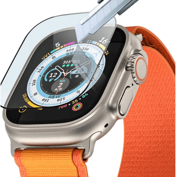 JINYA Defender Glass Screen Protector ( Black ) for Apple Watch Ultra