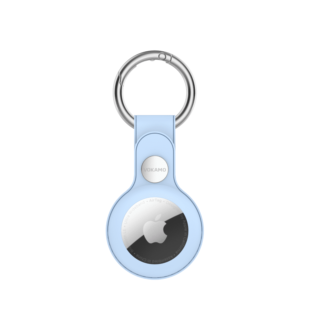 VOKAMO Leather Anti-lost Protector for AirTag-Blue