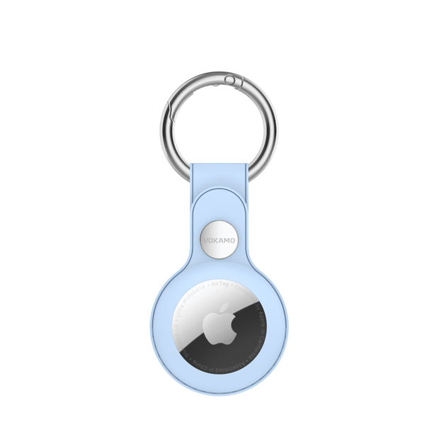 VOKAMO Leather Anti-lost Protector for AirTag-Blue