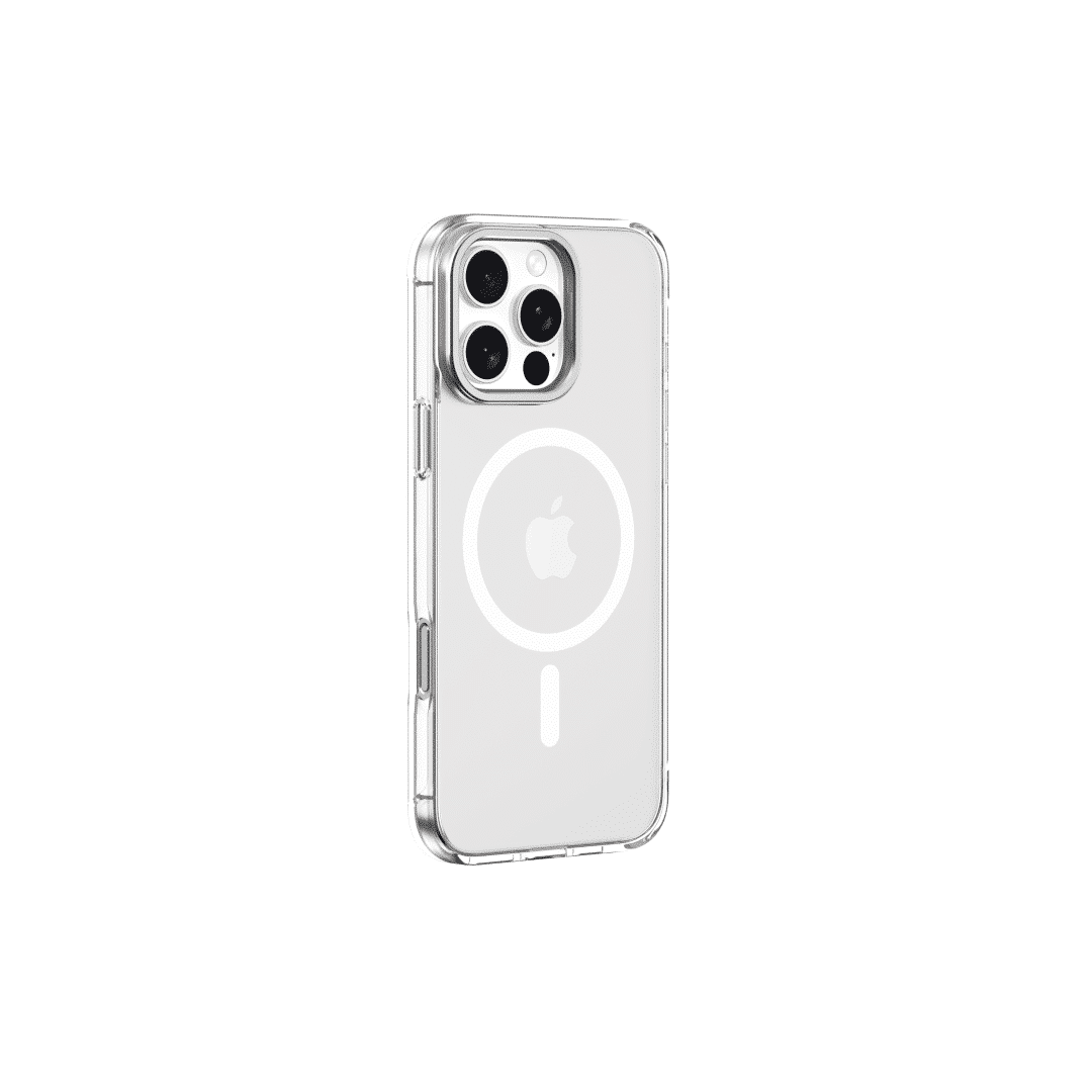 DEVIA  Snow Crystal Series Magnetic Shockproof Case With Bracket - clear for iPhone 16/Plus/Pro/Pro Max