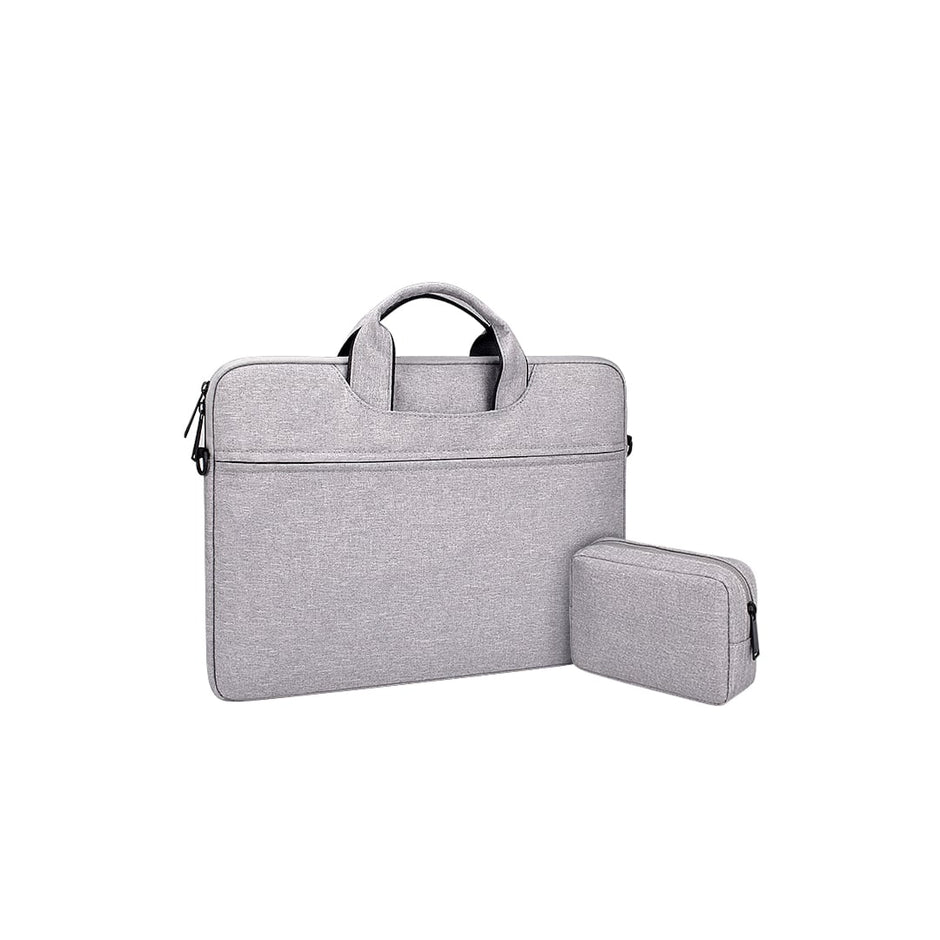 Devia Justyle Mackbook  Hand-Bag - Macbook Air 13.3&Pro 13.3&Pro 14.2 - Light Gray / Black