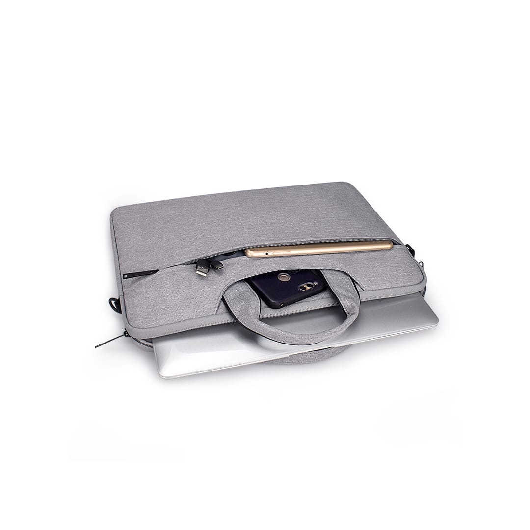 Devia Justyle Mackbook  Hand-Bag - Macbook Air 13.3&Pro 13.3&Pro 14.2 - Light Gray / Black