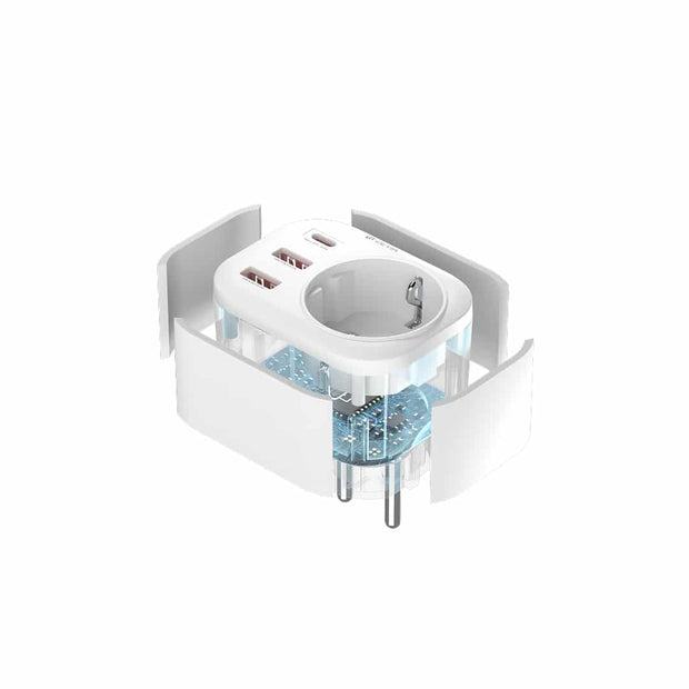 Devia Smart Series 2A+C PD 20W Auto Power Socket (EU) - White