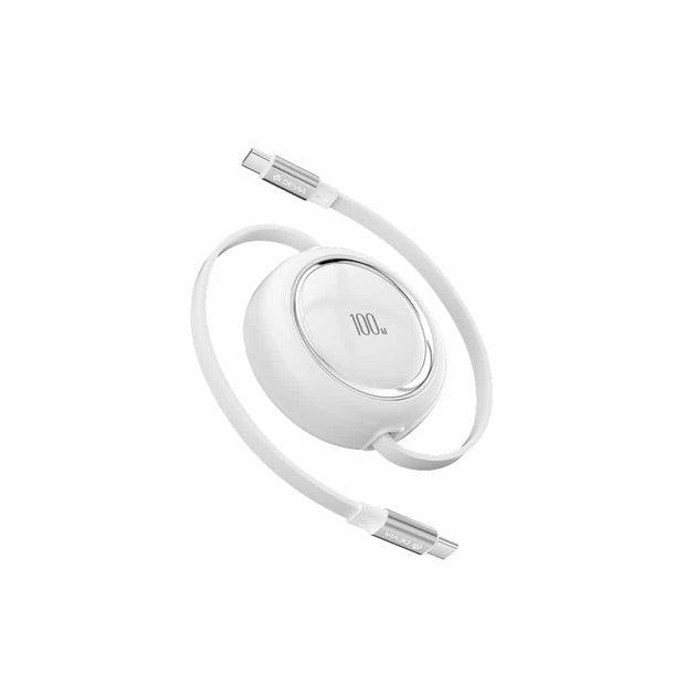 Devia Pro2 C-C PD100W Stretchable Fast Cable(1M) - White
