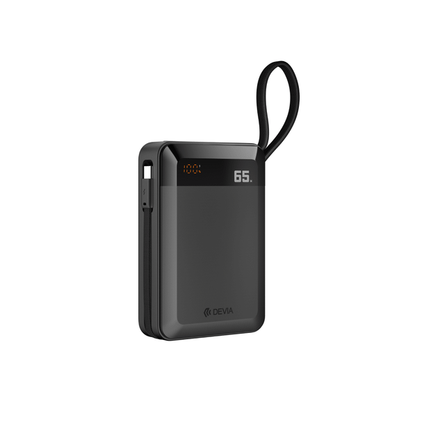 Devia Ultra4  PD 65W Power Bank With Built-in Cable & Digital Display (20000mAh)
