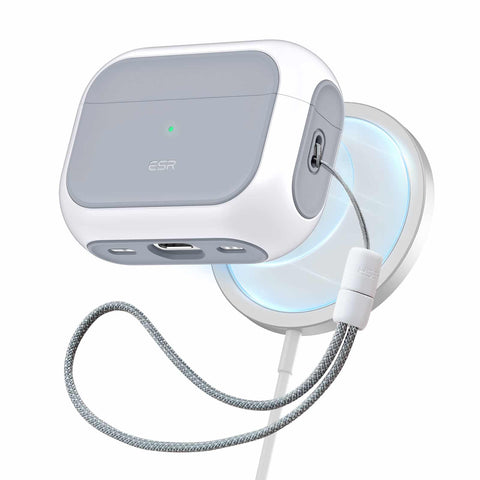 ESR Orbit with HaloLock Magnetic Hybrid Tough Case for AirPods Pro — White