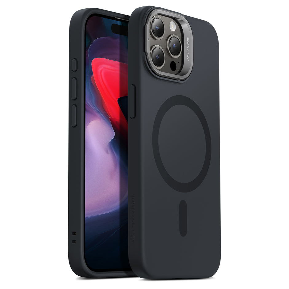 ESR Black Soft Case with Stash Stand for iPhone 15 Pro Max - iPhone 15 Pro Max