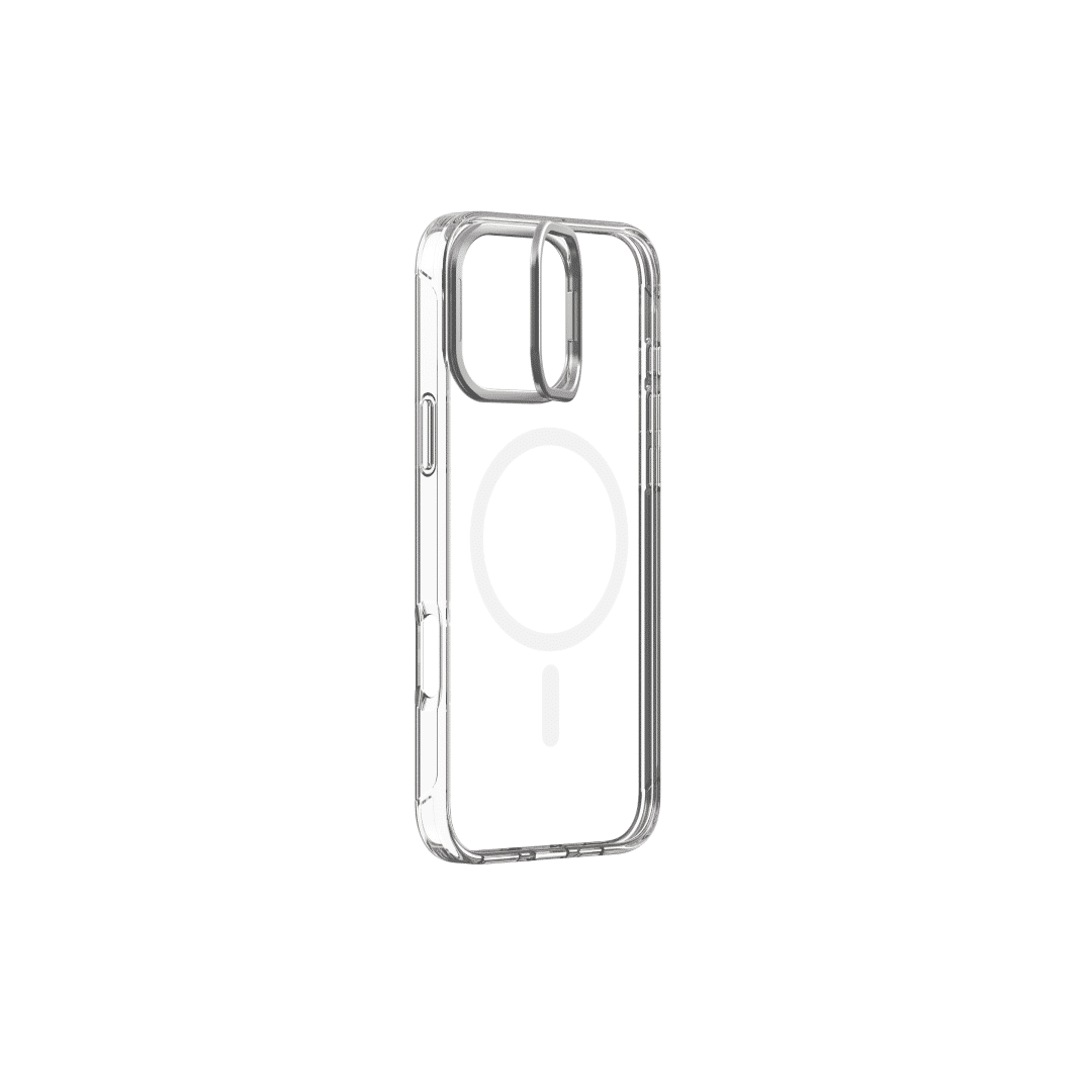 DEVIA  Snow Crystal Series Magnetic Shockproof Case With Bracket - clear for iPhone 16/Plus/Pro/Pro Max
