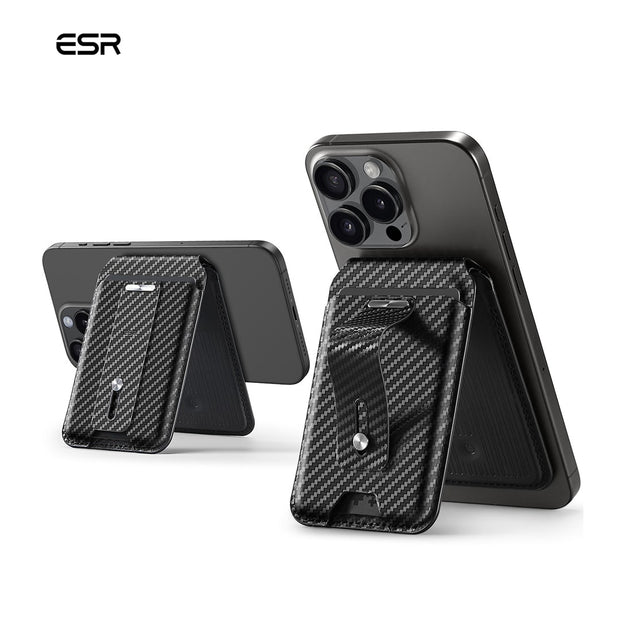 ESR HaloLock Geo Wallet Stand, Black Carbon Fiber