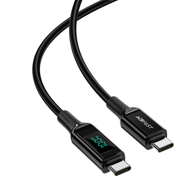 ACEFAST USB-C to USB-C 100W zinc alloy digital display braided charging data cable