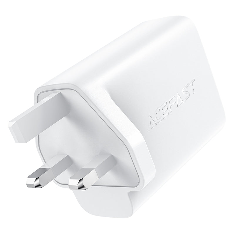 ACEFAST PD50W GaN (USB-C+USB-C) dual port charger – White