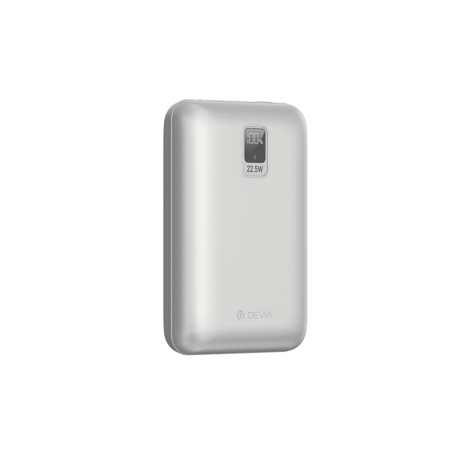 Devia Power Bank Ultra4 MINI 22.5W Power Bank  With Built-in 2 Cables (20000mAh) - EP208 - Aurora Silver