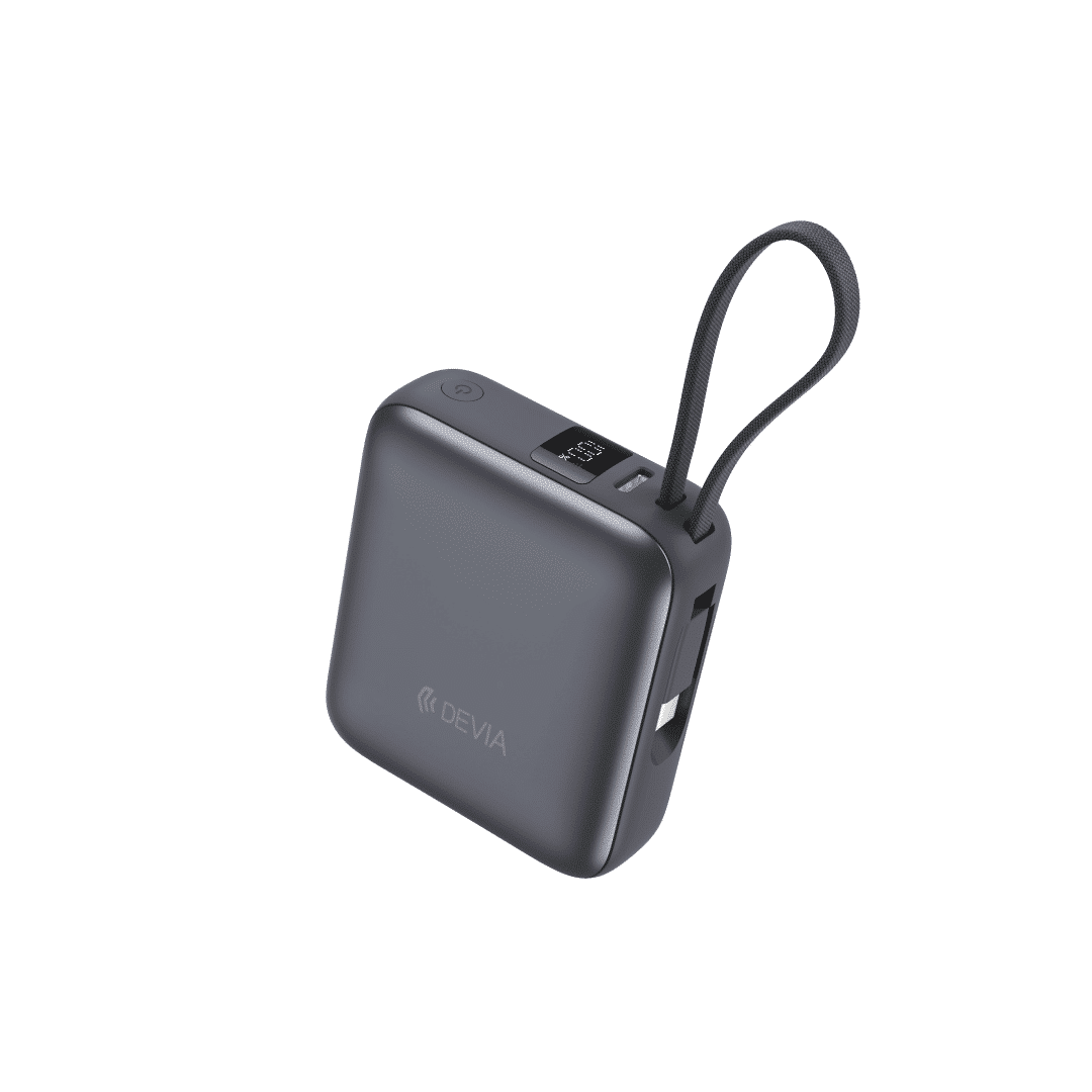 Devia Ultra1 PD 35W Power Bank With Built-in Cable (10000mAh) - Modern Grey