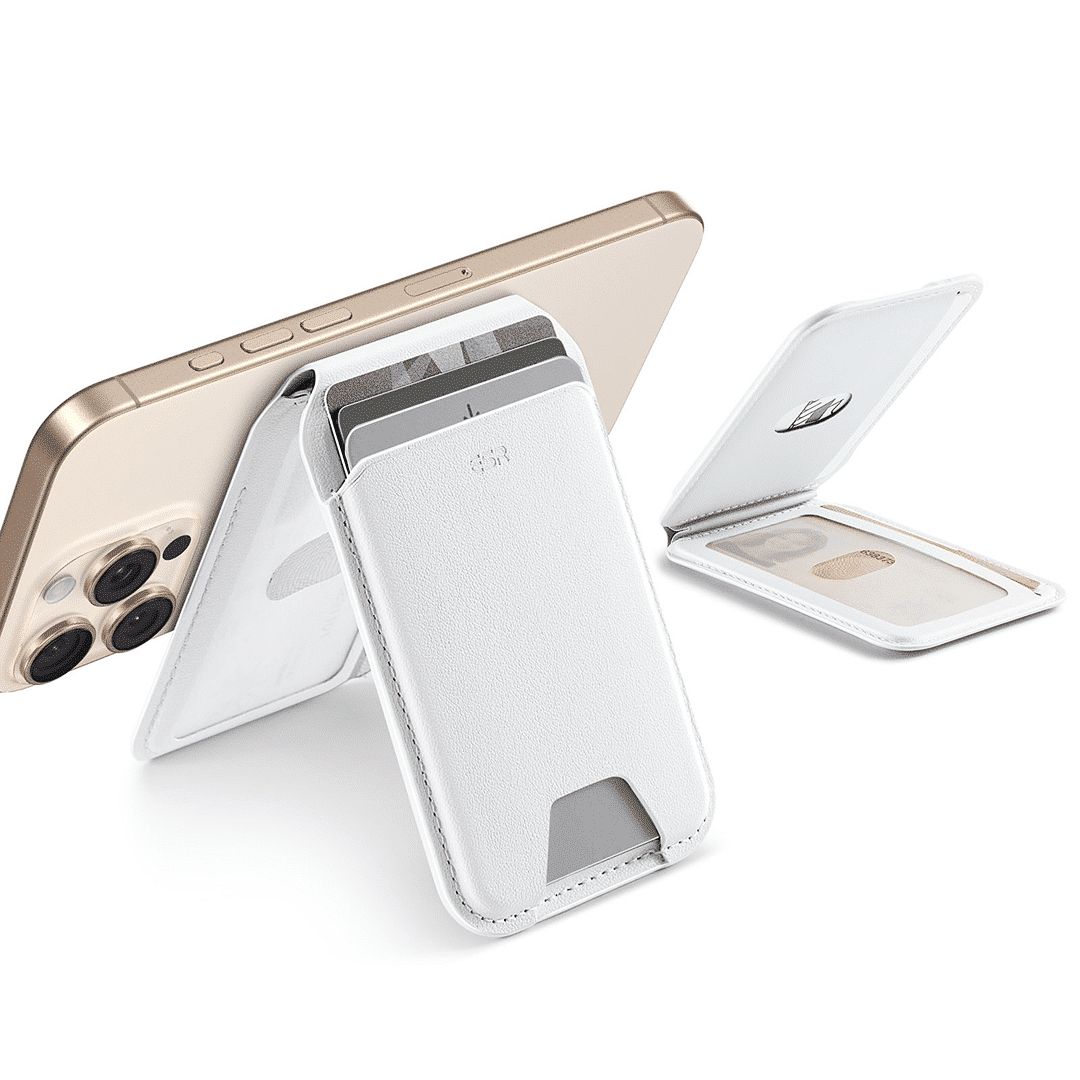 ESR Aura Wallet Stand (HaloLock),Bright White