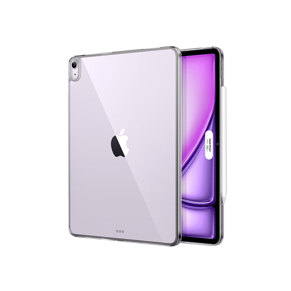 جراب خلفي ESR Classic Hybrid، متوافق مع جهاز iPad Air مقاس 13 بوصة (2024) - شفاف بأسود