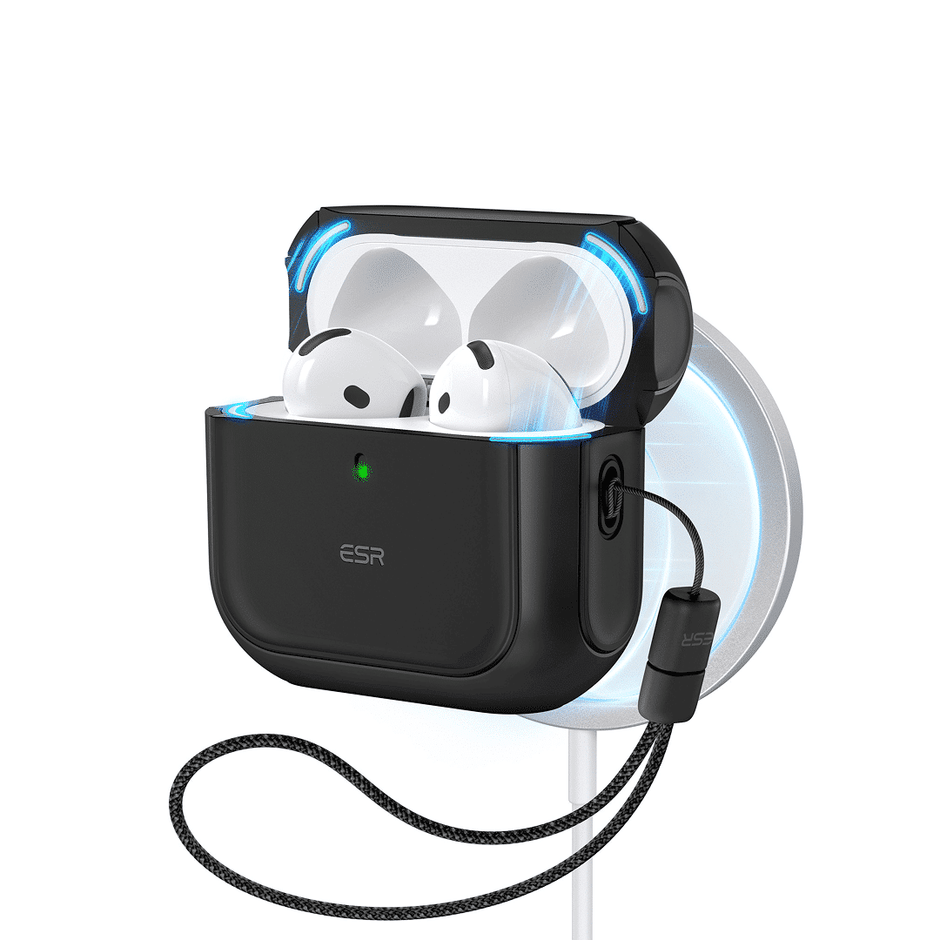 ESR Orbit Hybrid Case (HaloLock), Compatible with AirPods 4, Black