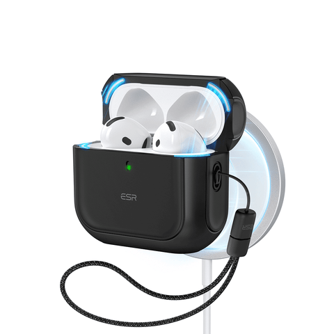 ESR Orbit Hybrid Case (HaloLock), Compatible with AirPods 4, Black