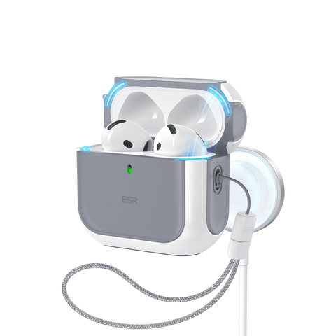 ESR Orbit Hybrid Case (HaloLock), Compatible with AirPods 4, White