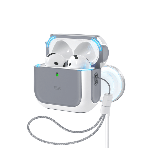 ESR Orbit Hybrid Case (HaloLock), Compatible with AirPods 4, White