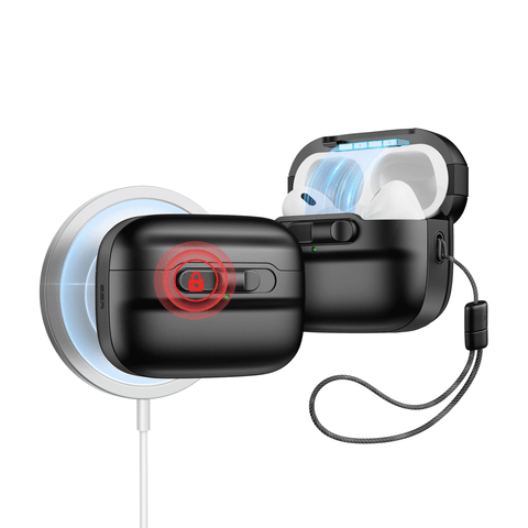 ESR Pulse Magnetic Lock Case (HaloLock), Compatible with AirPods Pro, Black