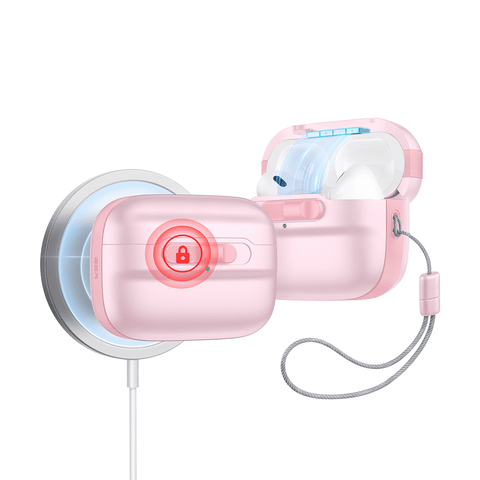 ESR Pulse Magnetic Lock Case (HaloLock), Compatible with AirPods Pro, Pink
