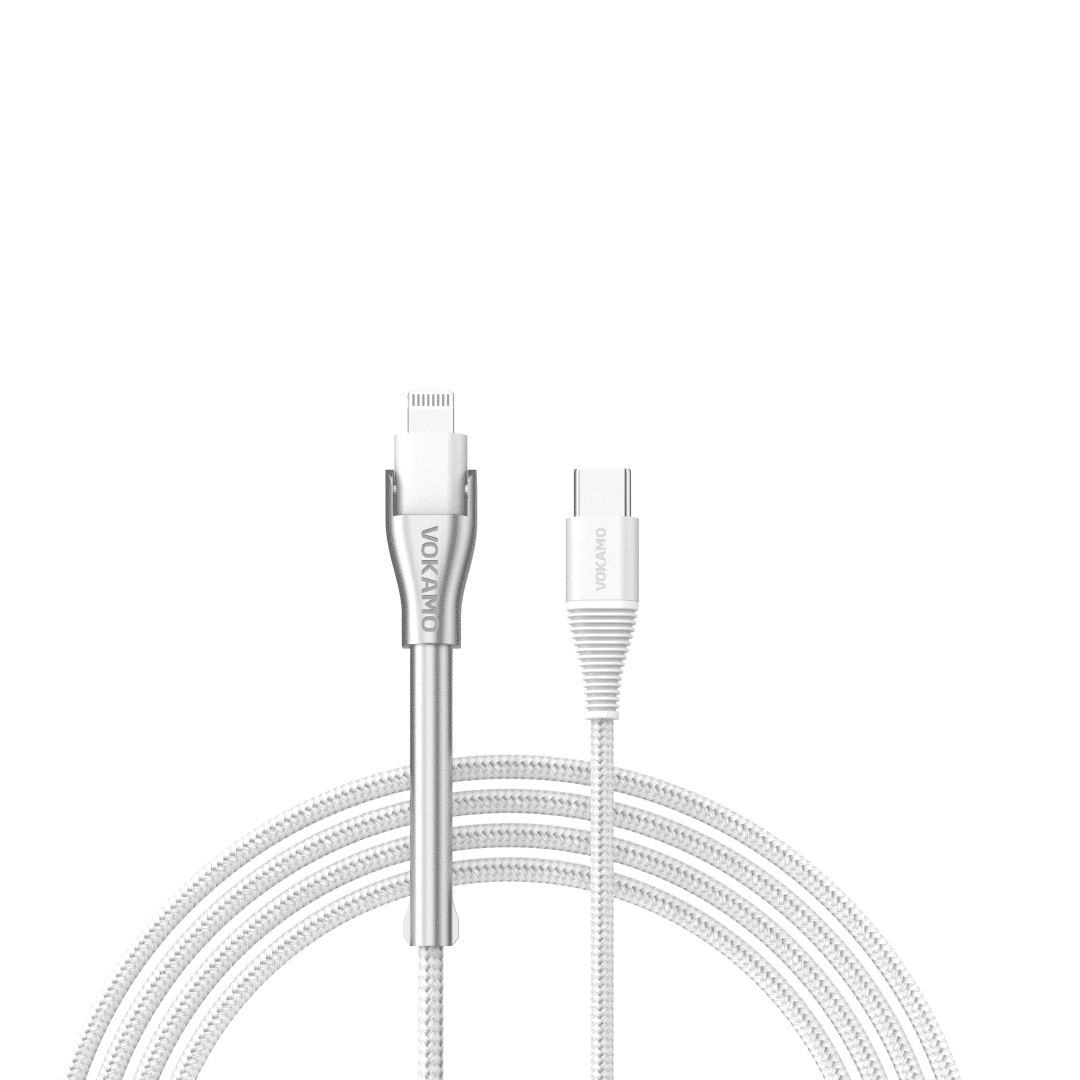 VOKAMO Kirlink Series Stand Type-C to Lightning Cable - White