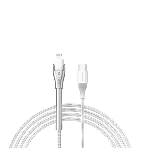 VOKAMO Kirlink Series Stand Type-C to Lightning Cable - White