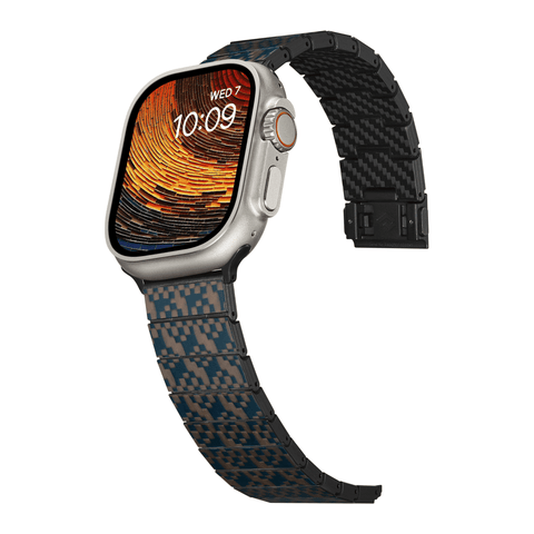 PITAKA Dreamland ChromaCarbon Band for Apple Watch (Stairs)