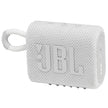 JBL Go 3: مكبر صوت محمول مقاوم للماء - أبيض