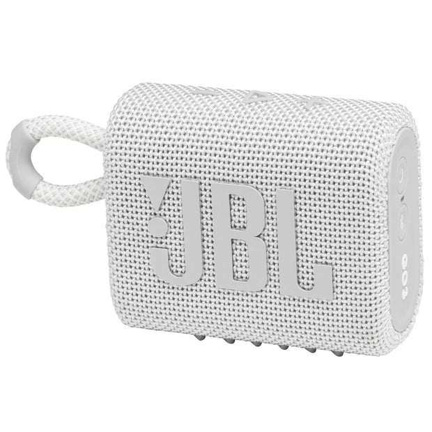 JBL Go 3: Portable Waterproof Speaker - White