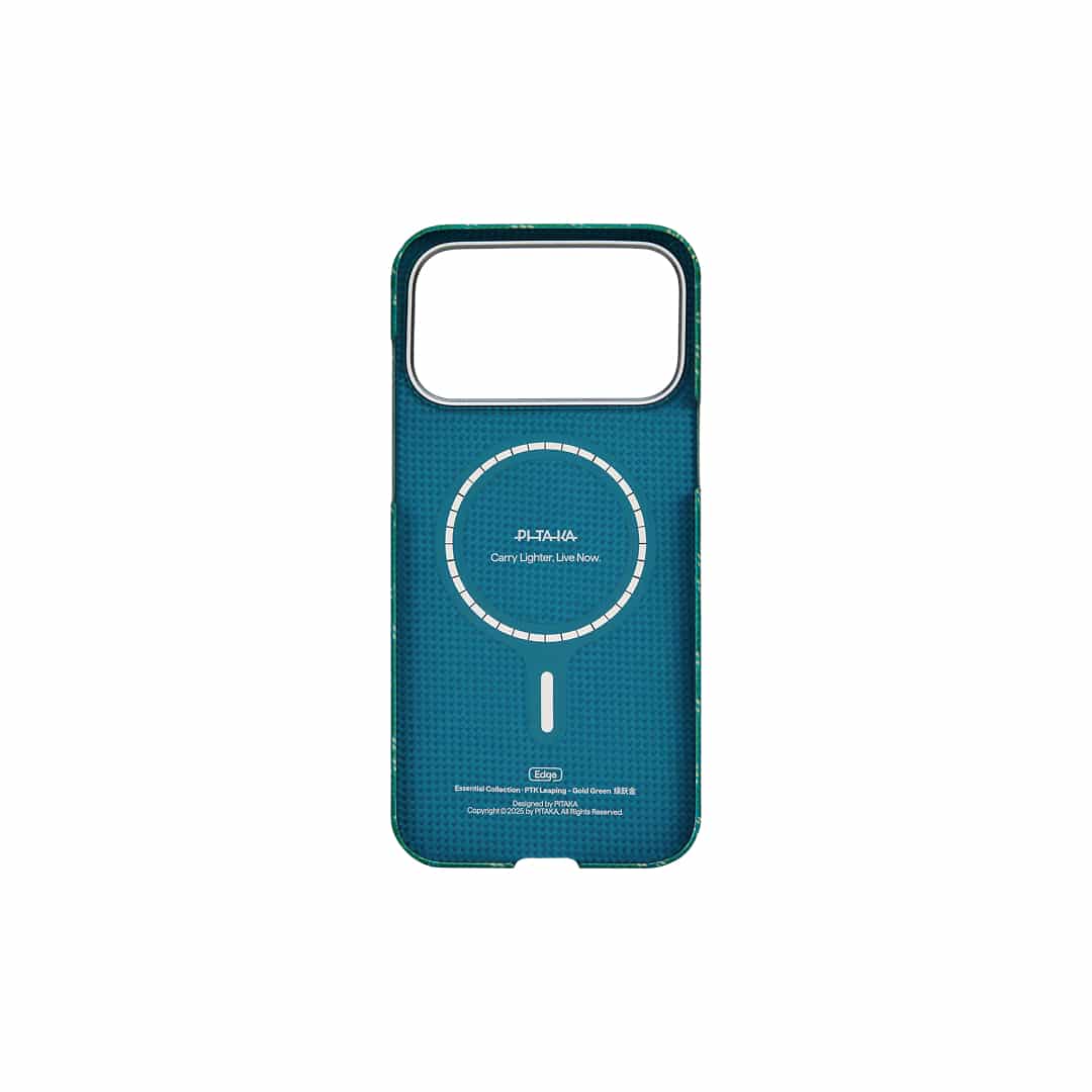 PITAKA Monogram-Gold/Green Ultra-Slim Case for iPhone 17 Pro max