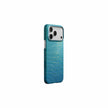 غطاء PITAKA Glints of Gold فائق النحافة لهاتف iPhone 17 Pro Max (لون أزرق شفاف)