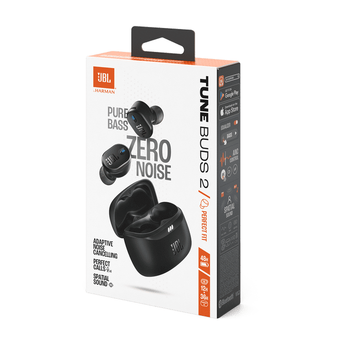 JBL Tune Buds 2 True Wireless In-Ear Earbuds with Mic - Black
