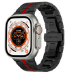 Levelo Eclipse Stainless Steel Watch Strap 42/44/45/49mm — Black & Red