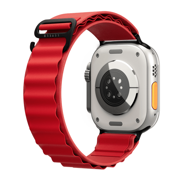 Levelo Ace Loop Nylon Watch Strap 45/49mm — Red