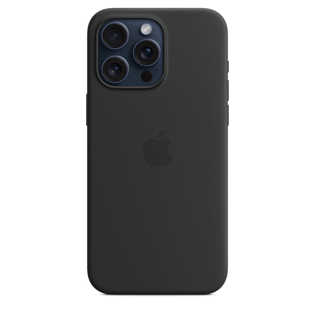 Black Silicone Case with MagSafe for iPhone 15/Plus/Pro/Pro Max