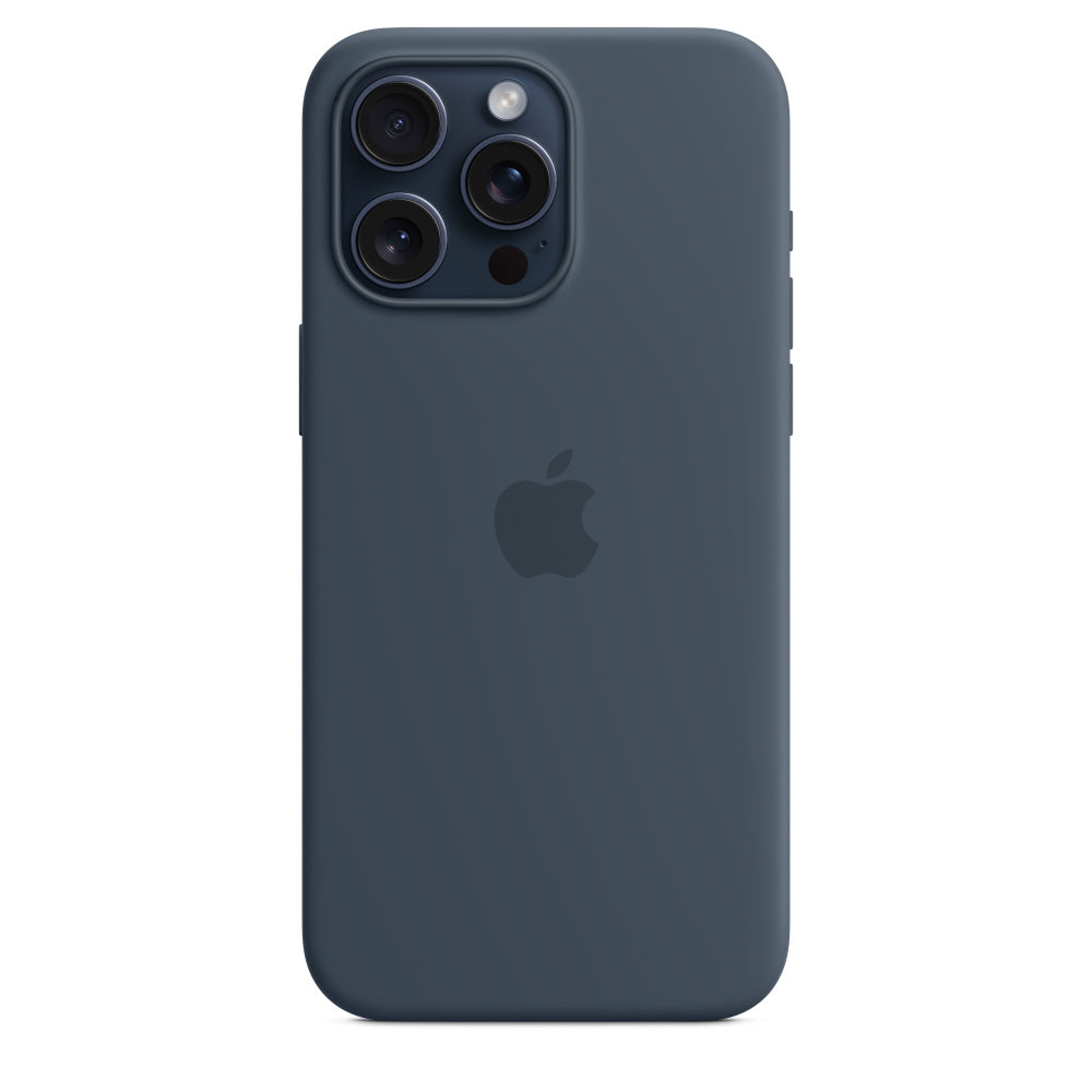 Storm Blue Silicone Case with MagSafe for iPhone 15/Plus/Pro/Pro Max