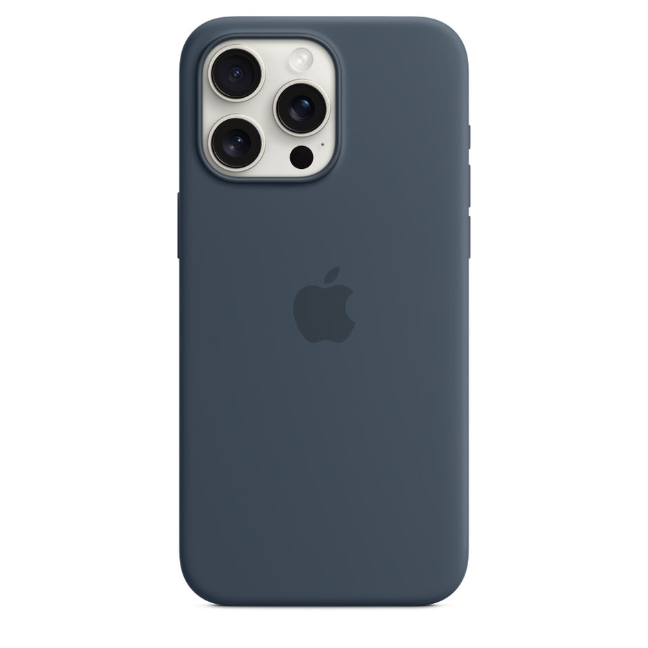 Storm Blue Silicone Case with MagSafe for iPhone 15/Plus/Pro/Pro Max