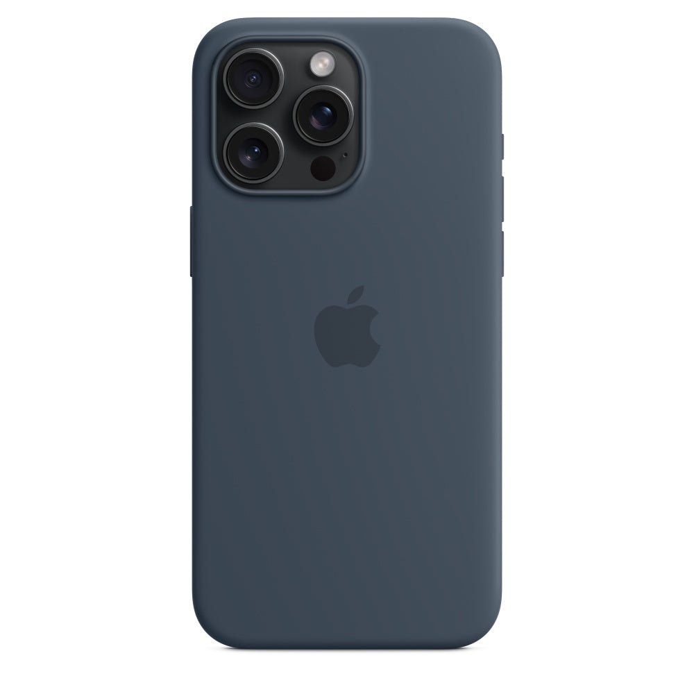 Storm Blue Silicone Case with MagSafe for iPhone 15/Plus/Pro/Pro Max