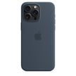 Storm Blue Silicone Case with MagSafe for iPhone 15/Plus/Pro/Pro Max
